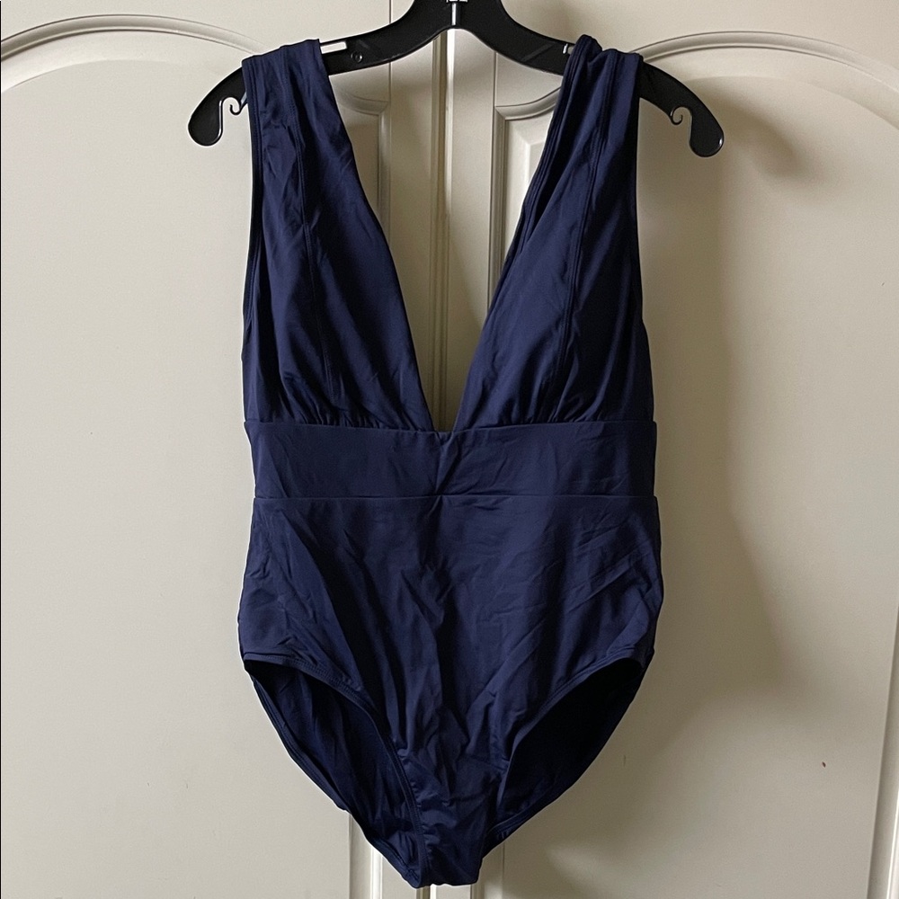 Andie The Mykonos One Piece Navy Blue Soze Large Tall